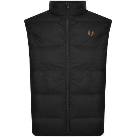 Fred perry panelled quilted jacket top